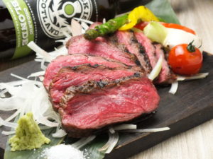 アンガス牛のステーキ